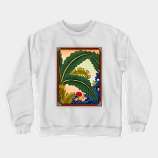 Minhwa: Plantain Garden in the Afternoon (Korean traditional/folk art) Crewneck Sweatshirt